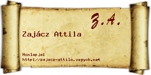 Zajácz Attila névjegykártya